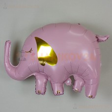 Шар (33''/84 см) Фигура, Слоник, Розовый